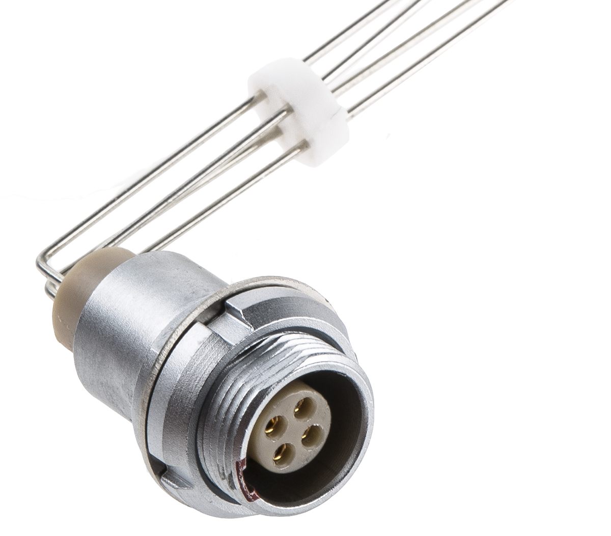 LEMO Circular Connector, 4 Contacts, Panel Mount, 12 mm Connector, Socket, Female, IP50, 0B Series