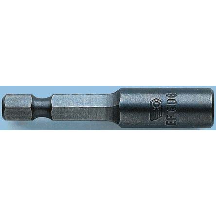 Facom Hex Bit Holder, 1/4 in Tip, 7 mm Tip, Round Drive, 70 mm Overall 1-Piece
