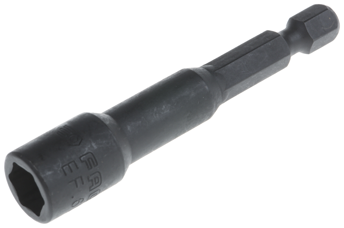Facom Hex Bit Holder, 1/4 in Tip, 8 mm Tip, Round Drive, 70 mm Overall 1-Piece