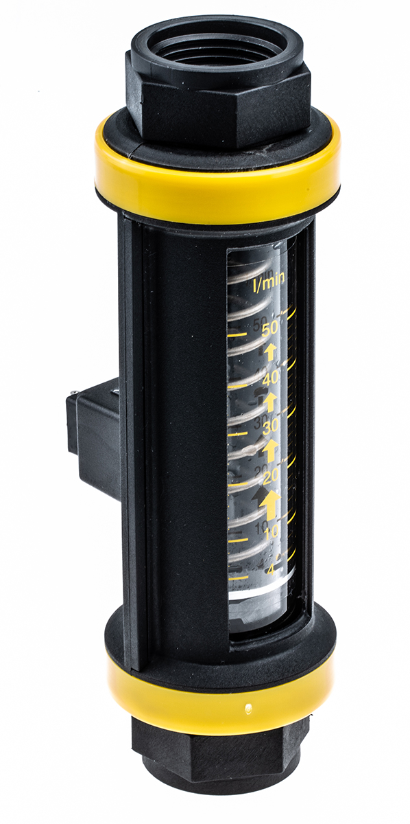Parker UCC Easiflow Series Flow Meter 4L/min to 50L/min, Female, 1 in, BSP Parallel