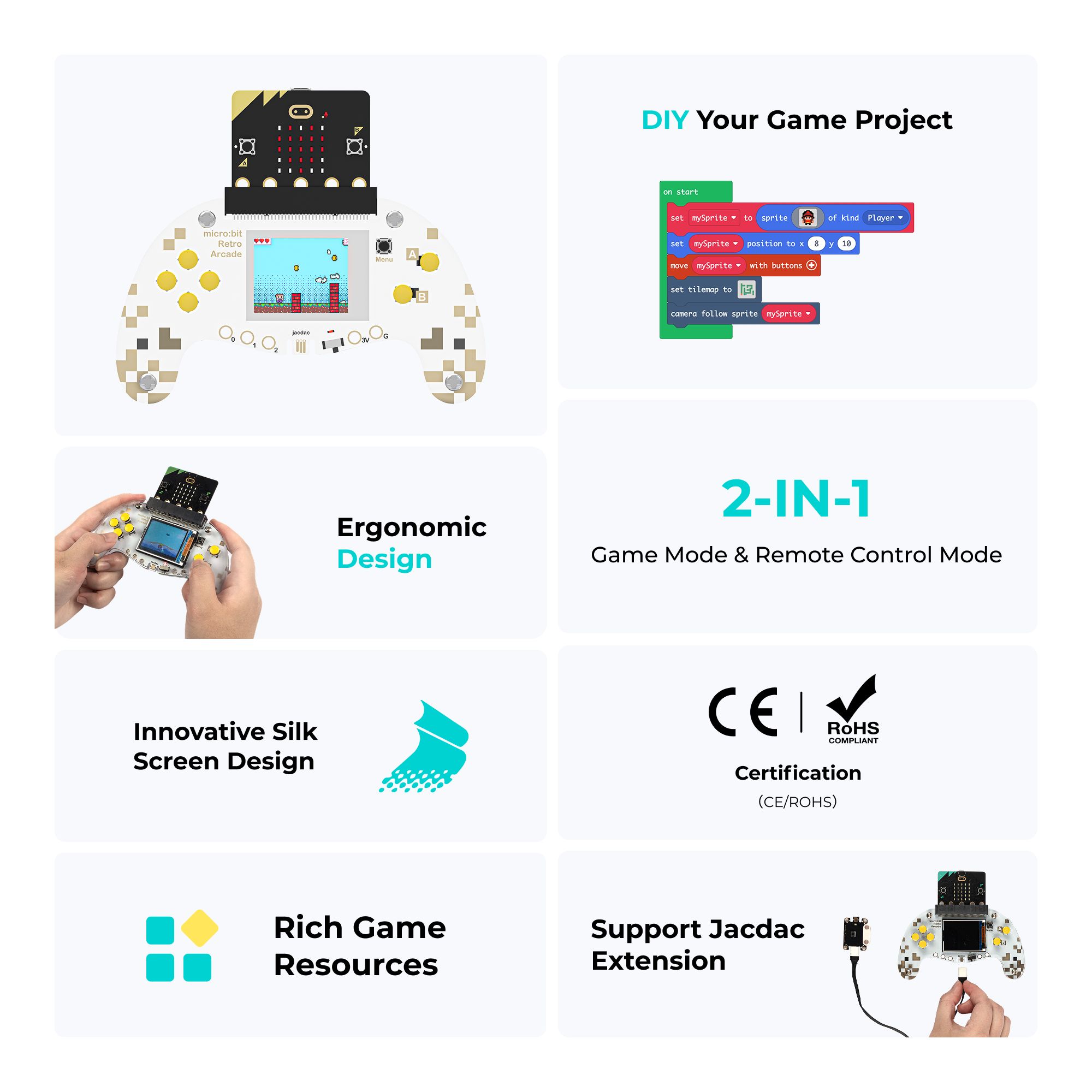 ef08282 Elecfreaks EF08282 Education Starter Kit ARCADE for MakeCode Arcade, Kit