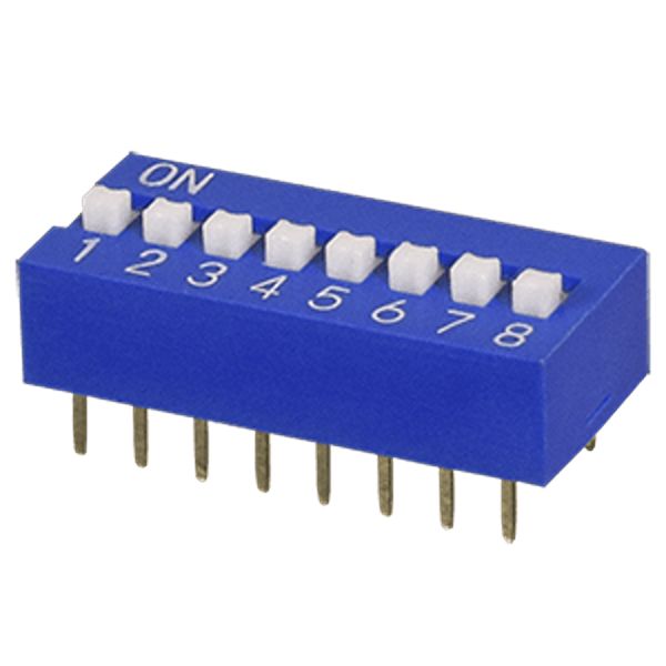 Same Sky 8 Way Through Hole DIP Switch SPST, Raised Actuator Actuator
