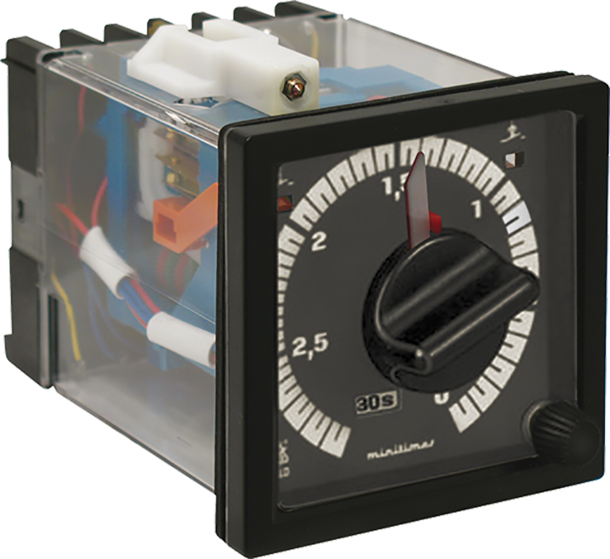 Dold 7666 Series DIN Rail Timer Relay, 24-Contact, 60 V dc, 0.15 s to 30 h, 6-Function, 2 NO/2 NC Switch Configuration