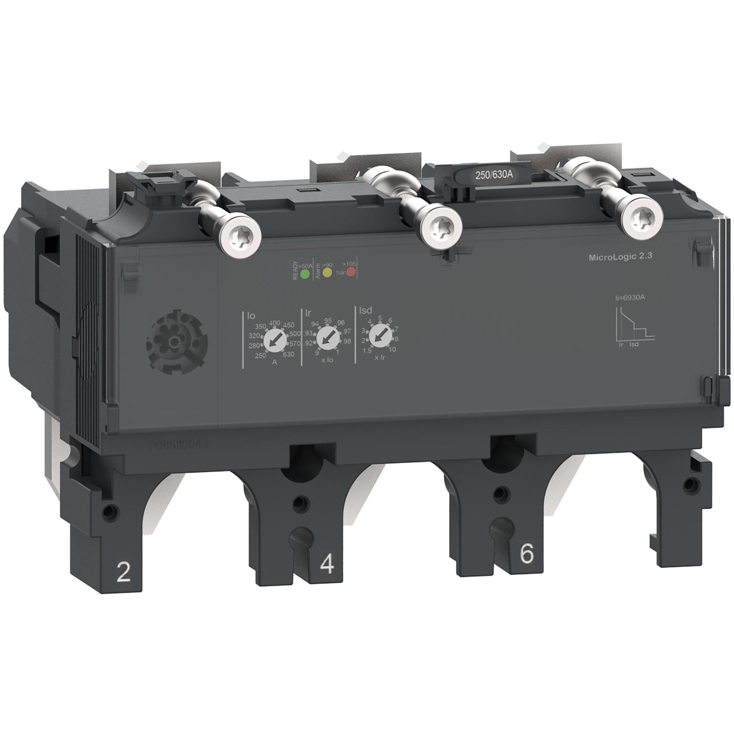 Schneider Electric, ComPacT NSX MCCB 3P 630A, Fixed Mount