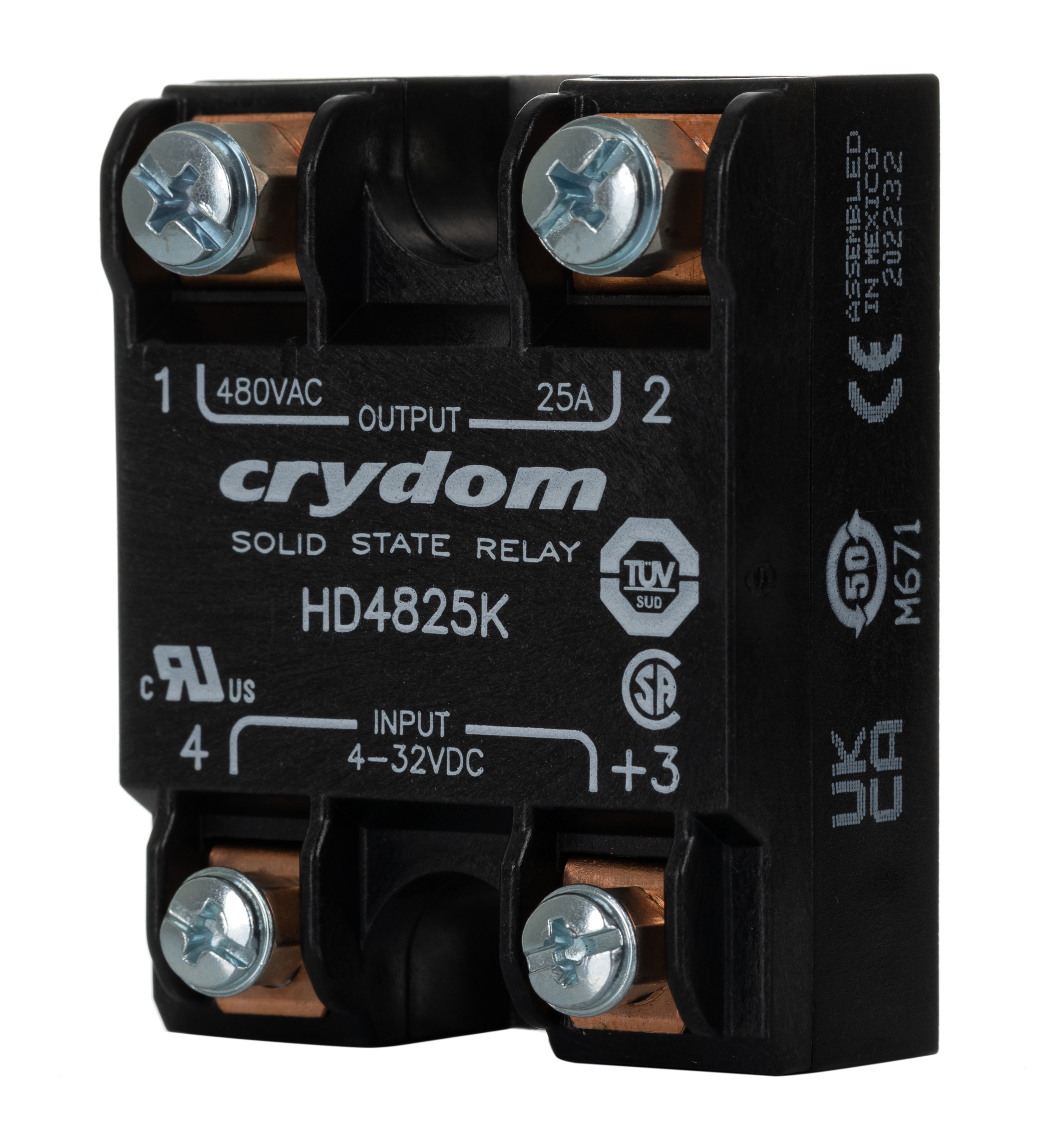 hd4825k Sensata Crydom HD Series Solid State Relay, 25 A rms Load, Panel Mount, 530 V ac Load, 32 V dc Control
