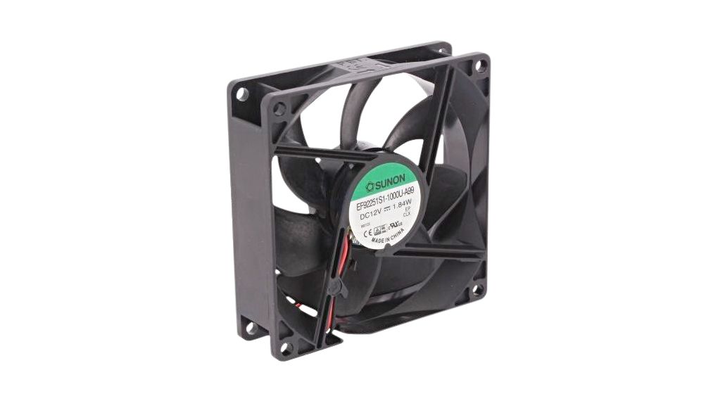 Sunon EF Series Axial Fan, 24V dc, 51.5 cfm, 1.44 W, 69 mA Max 92 mm 92mm 25 mm