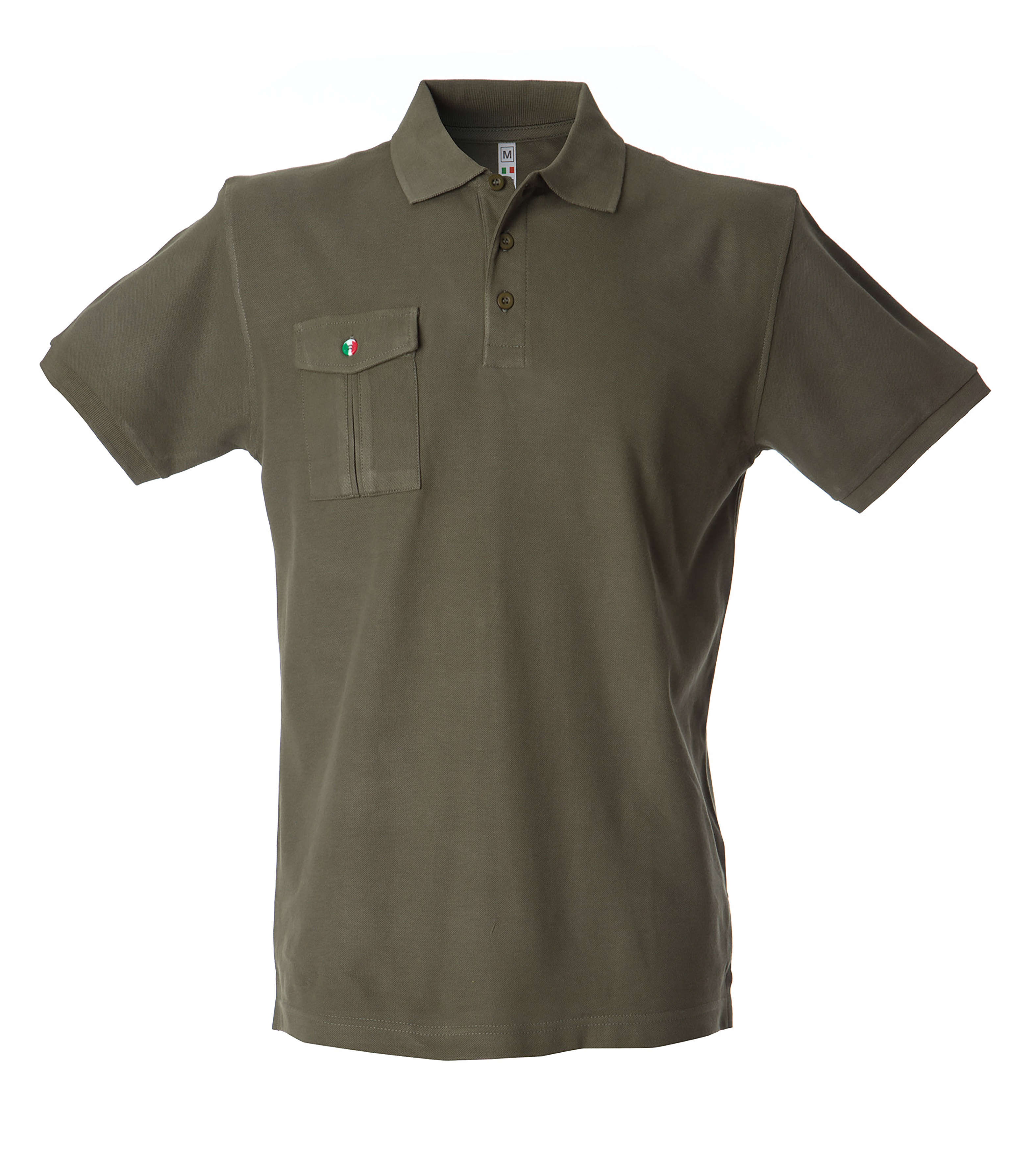 JRC 991166 Army Green 100% Cotton Polo Shirt, UK- S, EUR- S