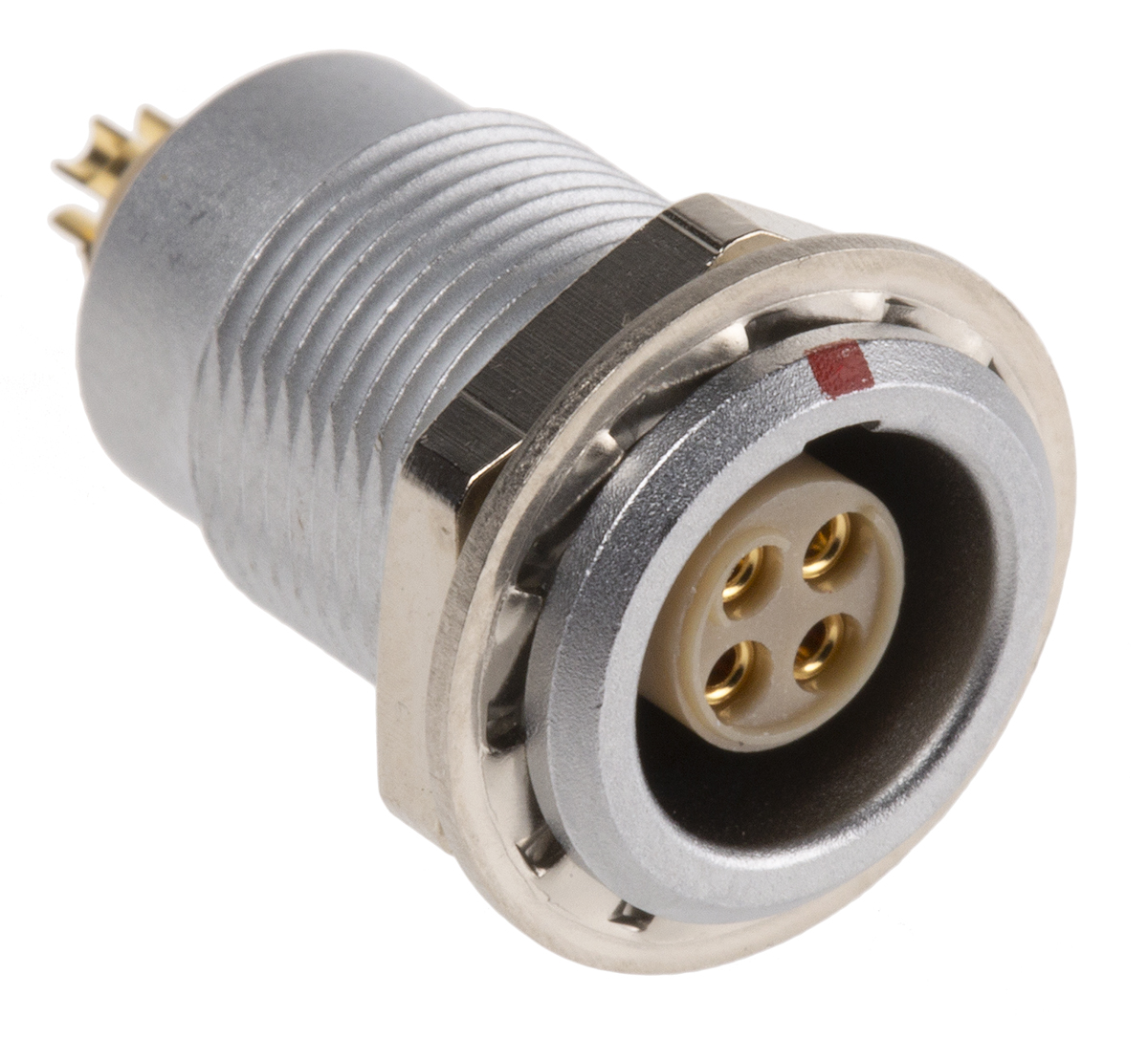 LEMO Circular Connector, 4 Contacts, Panel Mount, 10 mm Connector, Socket, Female, IP50, 0B Series