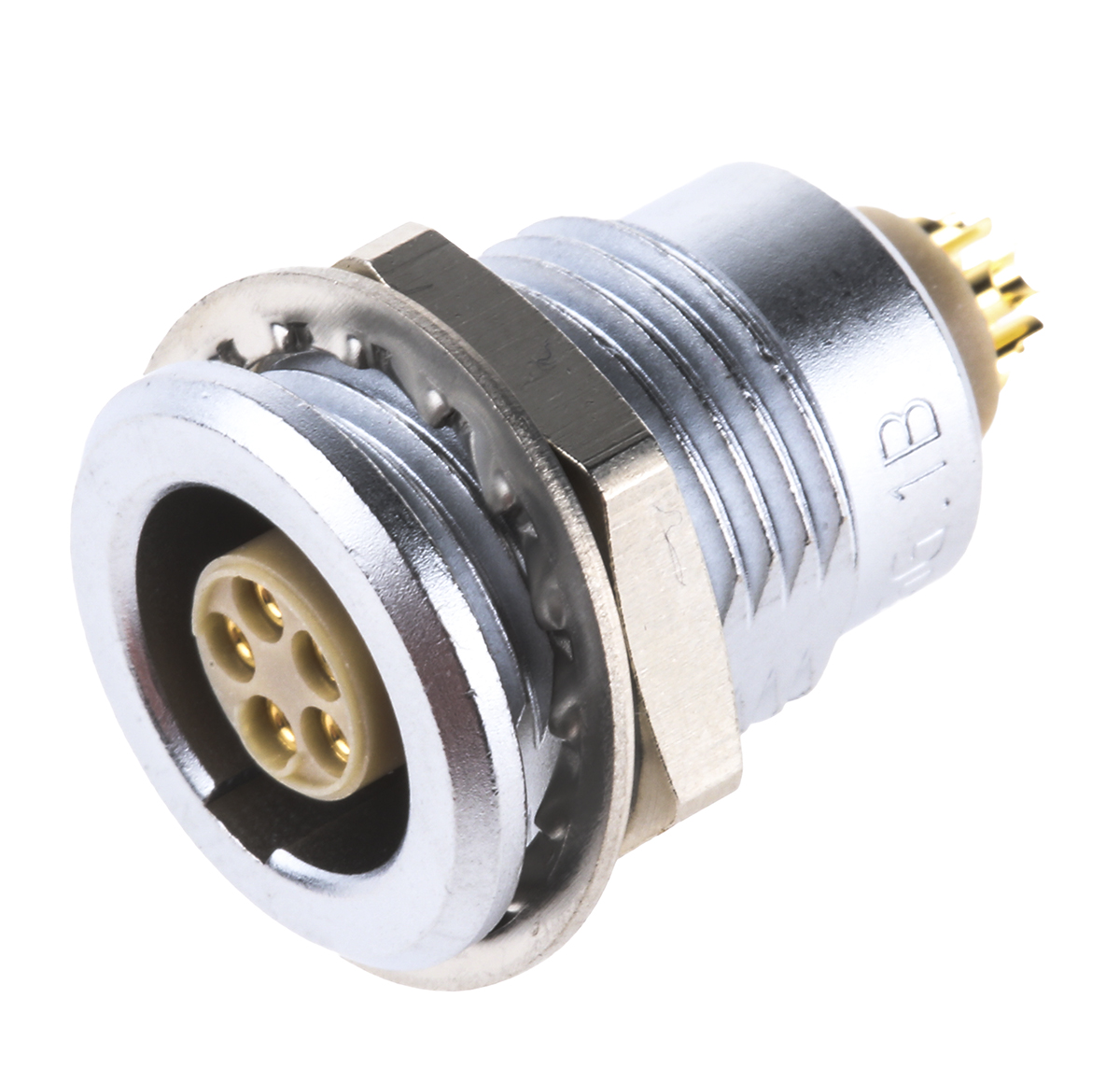 LEMO Circular Connector, 5 Contacts, Panel Mount, 14 mm Connector, Socket, Male/Female, IP50, 1B Series