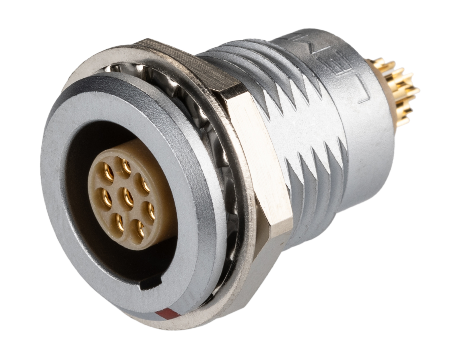 LEMO Circular Connector, 8 Contacts, Panel Mount, 14 mm Connector, Socket, Female, IP50, 1B Series