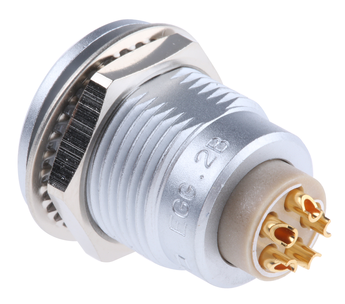 egg2b305cll LEMO Circular Connector, 5 Contacts, Panel Mount, 18 mm Connector, Socket, Female, IP50, 2B Series