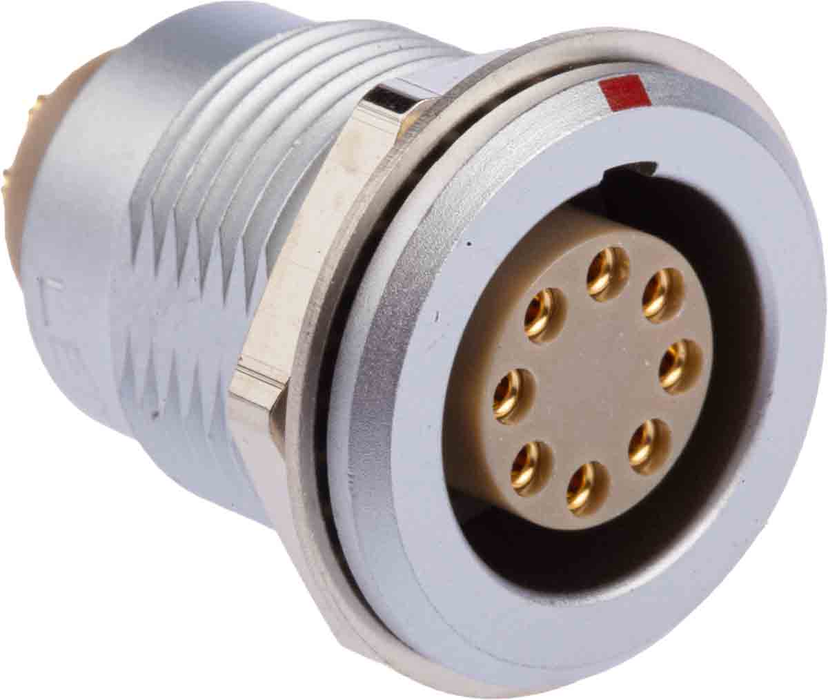 LEMO Circular Connector, 8 Contacts, Panel Mount, 18 mm Connector, Socket, Female, IP50, 2B Series