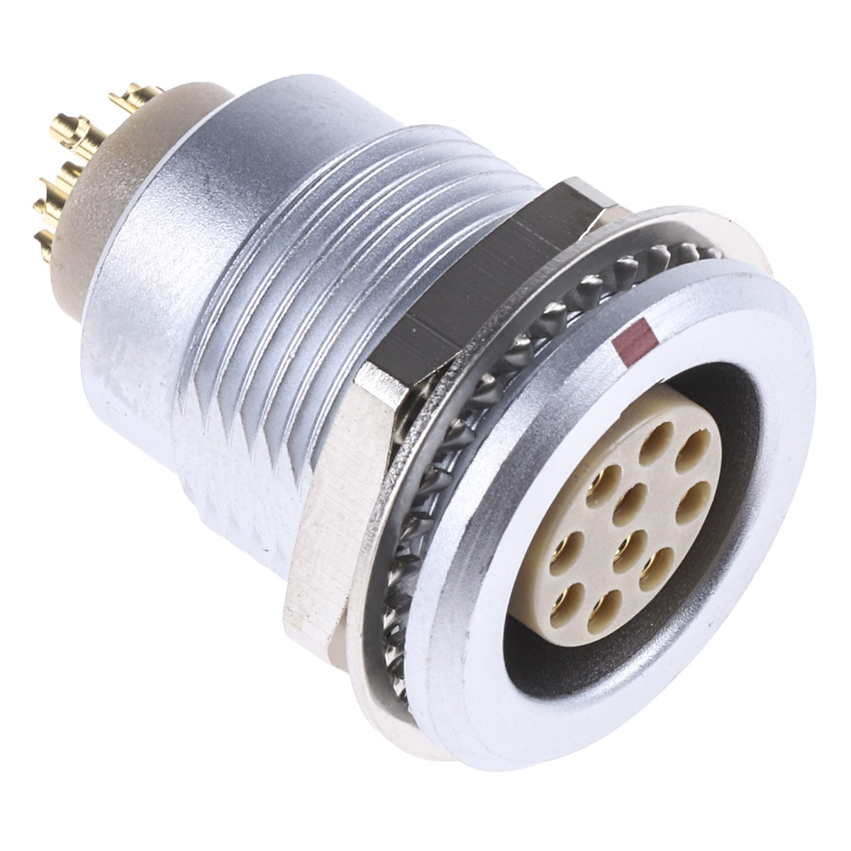 LEMO Circular Connector, 10 Contacts, Panel Mount, 18 mm Connector, Socket, Female, IP50, 2B Series
