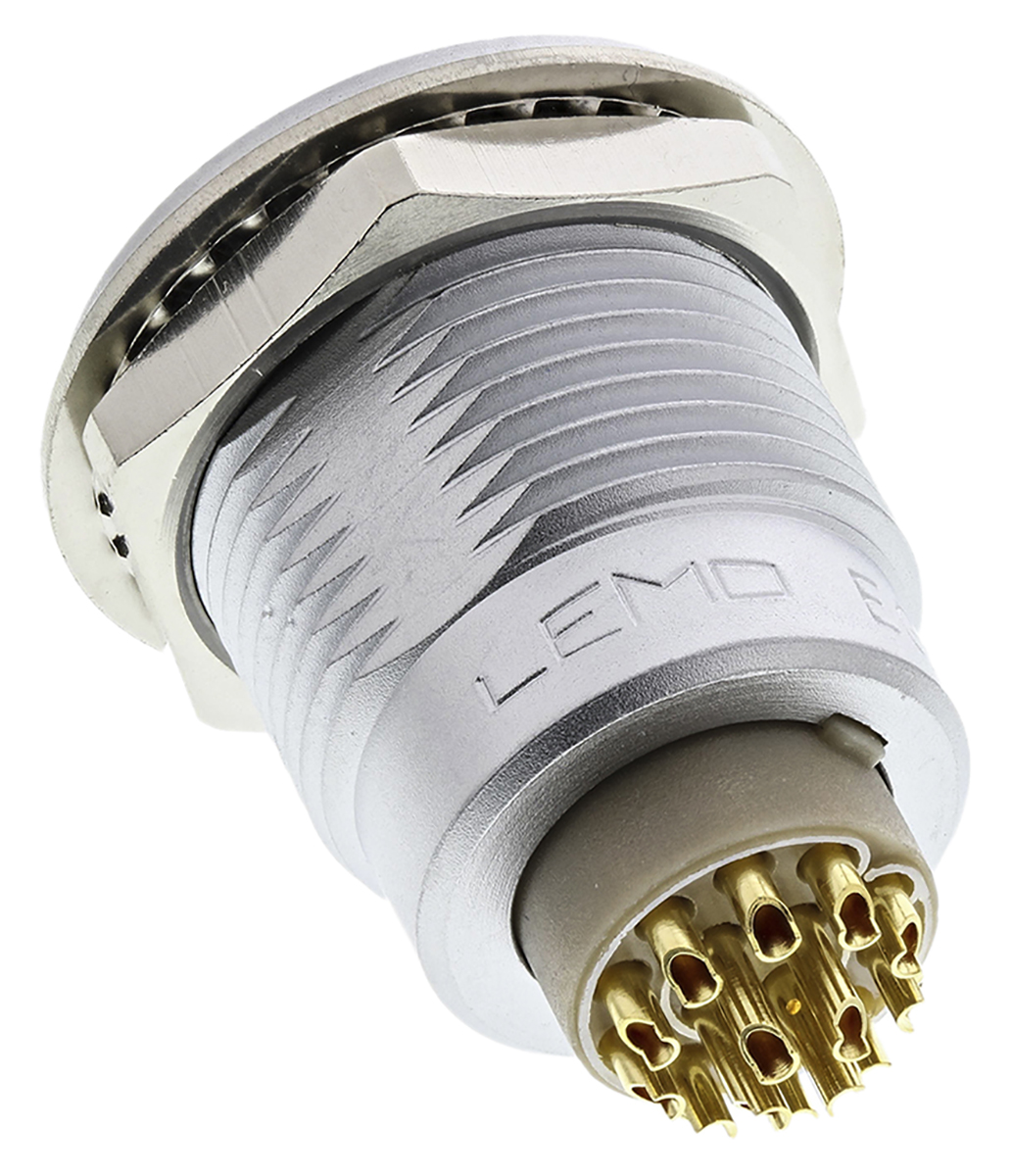 egg2b314cll LEMO Circular Connector, 14 Contacts, Panel Mount, 18 mm Connector, Socket, Female, IP50, 2B Series