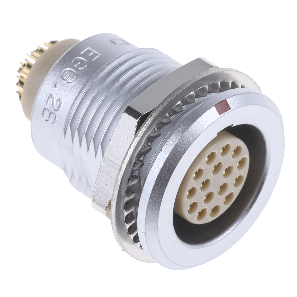 LEMO Circular Connector, 16 Contacts, Panel Mount, 18 mm Connector, Socket, Female, IP50, 2B Series