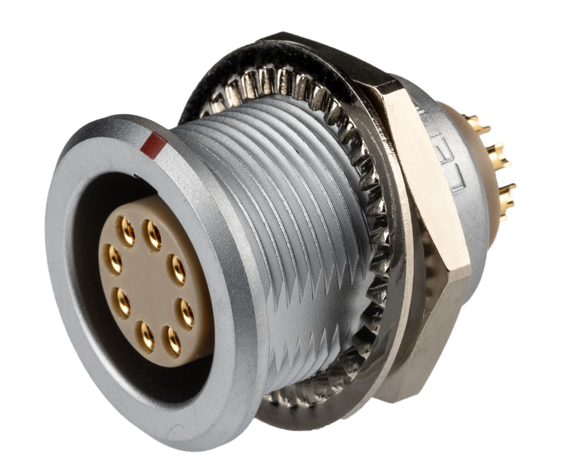 LEMO Circular Connector, 8 Contacts, Panel Mount, 22 mm Connector, Socket, Female, IP50, 3B Series