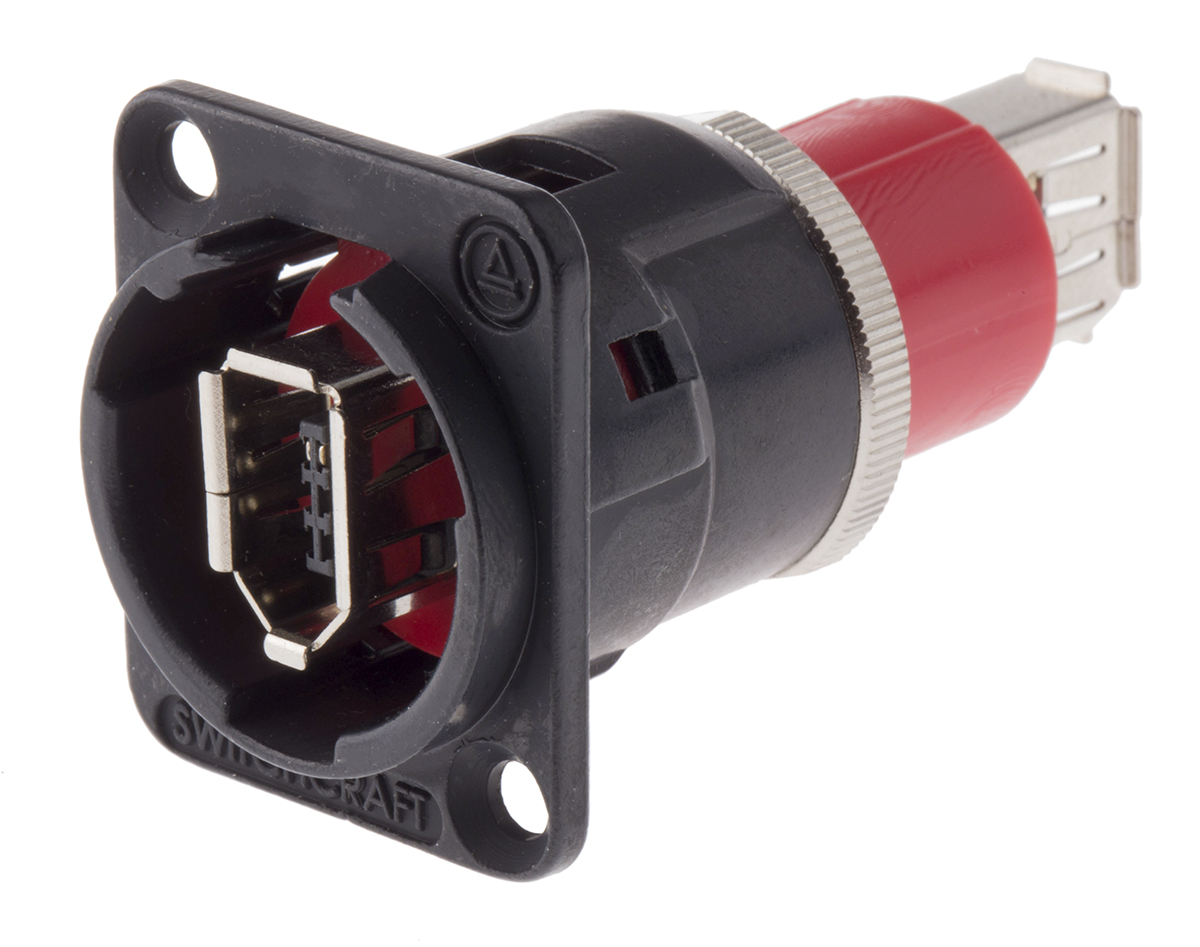Switchcraft 6 Way Straight Panel Firewire Connector Female