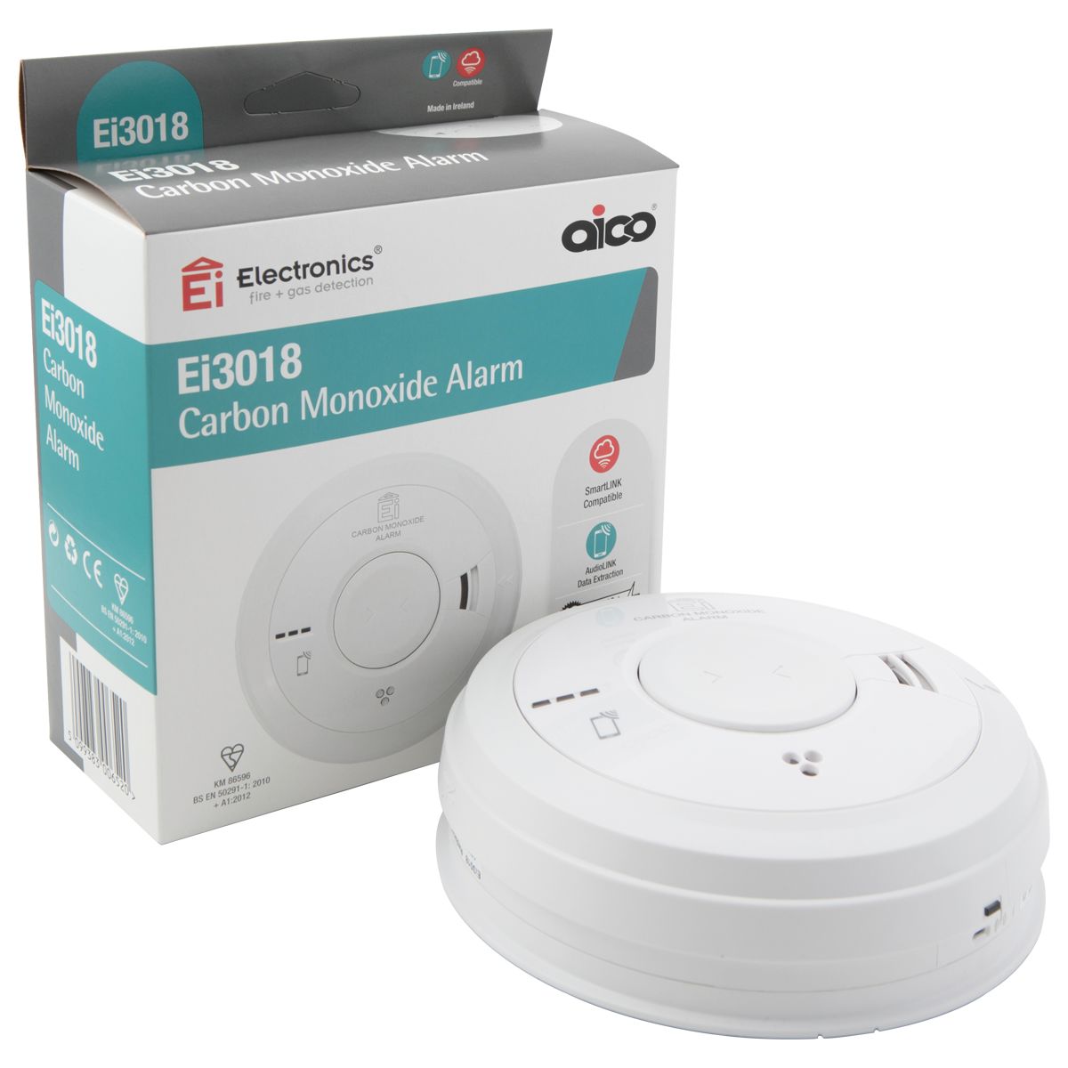Aico Plastic Smoke Alarm, 85 dB, 230 V