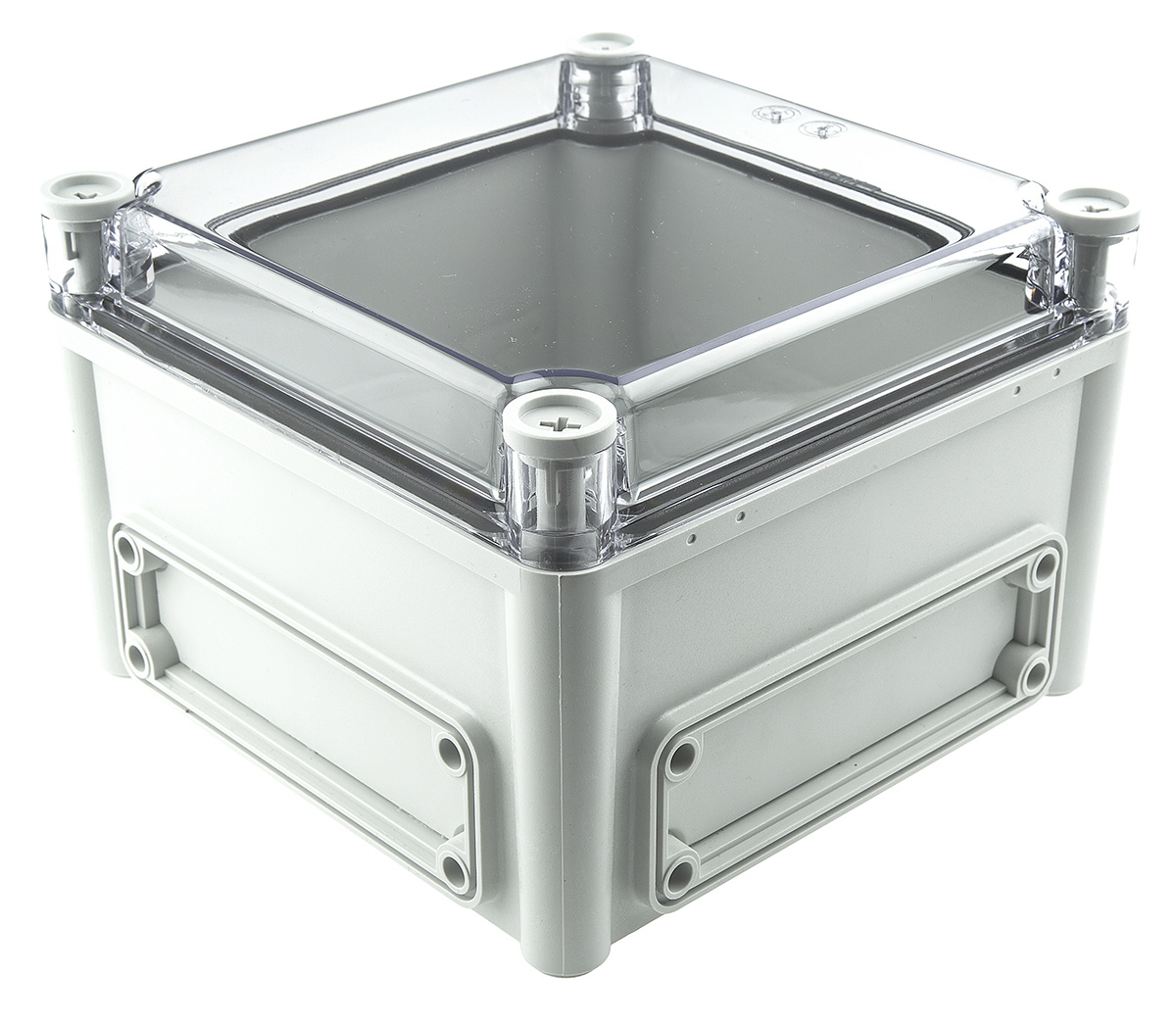 Fibox EK Series Grey Polycarbonate Enclosure, IP66, IP67, IK08 Flanged 130 mm, 190 mm, 190 mm