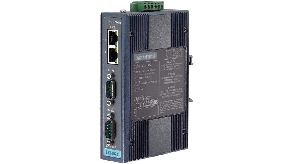Advantech Serial Device Server 4, 921.6 kbps Baud Rate