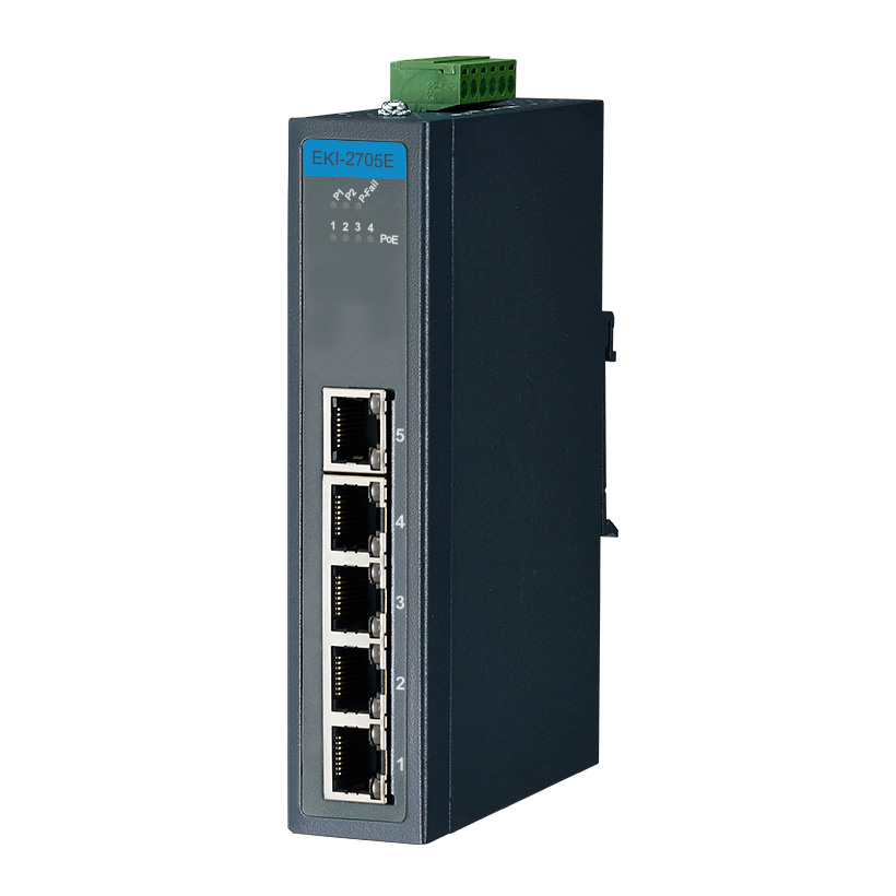 Advantech Unmanaged 5 Port Ethernet Switch Power Over Ethernet