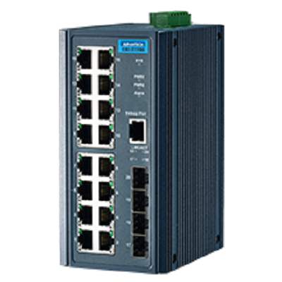 Advantech Unmanaged Switch 20 Port Unmanaged Ethernet Switch Power Over Ethernet