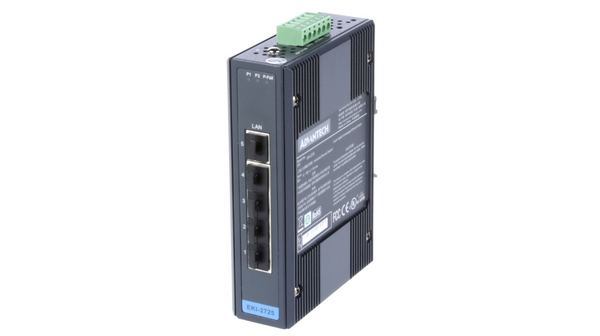 eki-2725 Advantech EKI Series DIN Rail, Wall Unmanaged Ethernet Switch, 5, 1000Mbps Transmission, 12/48 V dc