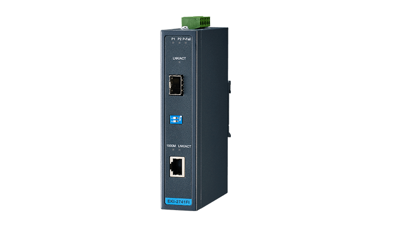 Advantech RJ45, SC, SFP Converter, Single Mode, 1000Mbps, Full Duplex