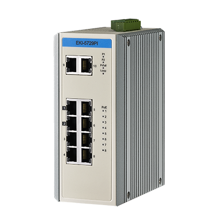 Advantech Unmanaged 10 Port Ethernet Switch Power Over Ethernet