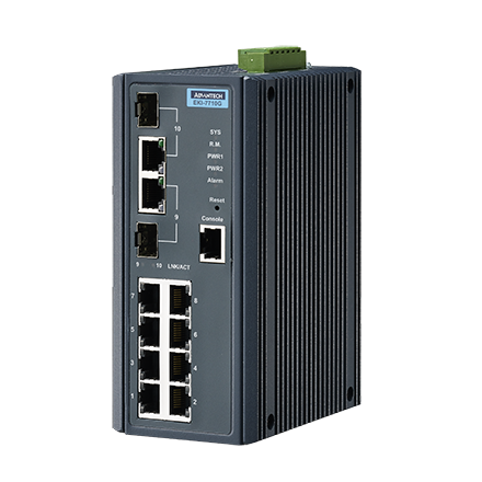Advantech EKI:7710 Managed 10 Port Ethernet Switch