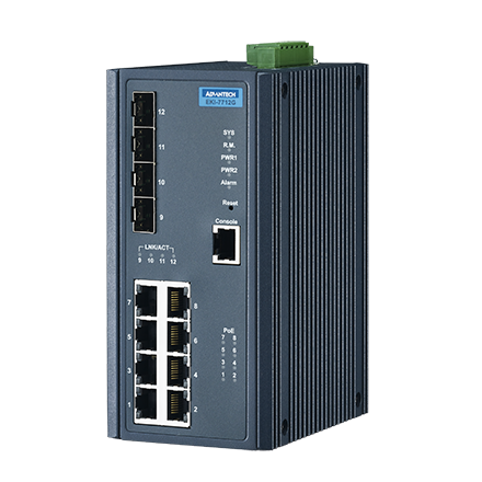 Advantech Managed Ethernet Switch 13 Port Managed Ethernet Switch Power Over Ethernet