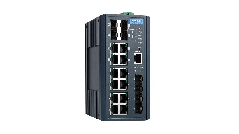 Advantech EKI:7716 Managed 16 Port Ethernet Switch