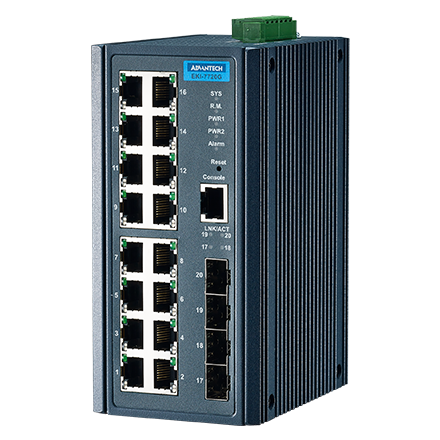Advantech EKI:7720 Managed 20 Port Ethernet Switch