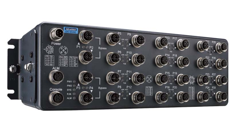 Advantech ADAM-6520-BE Managed 28 Port Ethernet Switch Power Over Ethernet