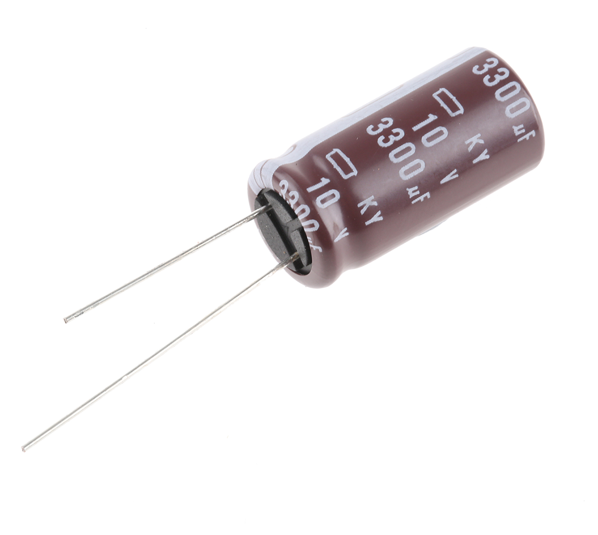 CHEMI-CON 3300 μF Capacitor 10V dc, Through Hole - EKY-100ELL332MK25S Radial Lead