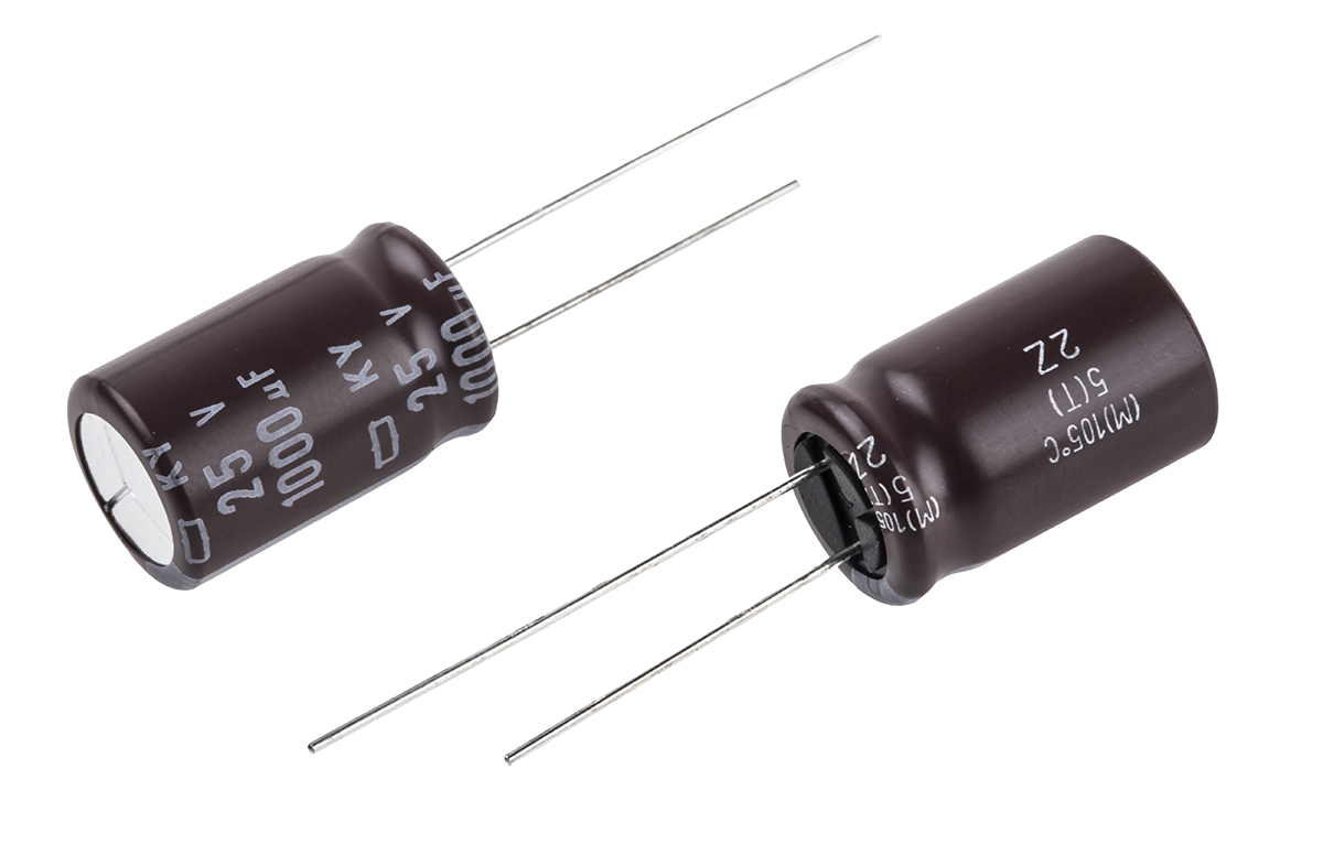 CHEMI-CON 1000 μF Capacitor 25V dc, Radial, Through Hole Radial Lead