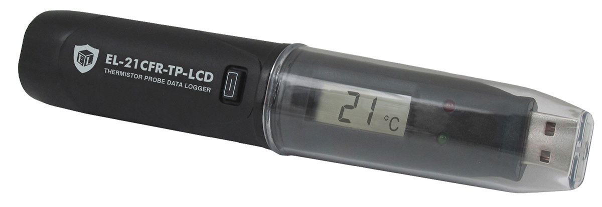 Lascar EL-21CFR-TP-LCD Temperature Data Logger, USB - UKAS