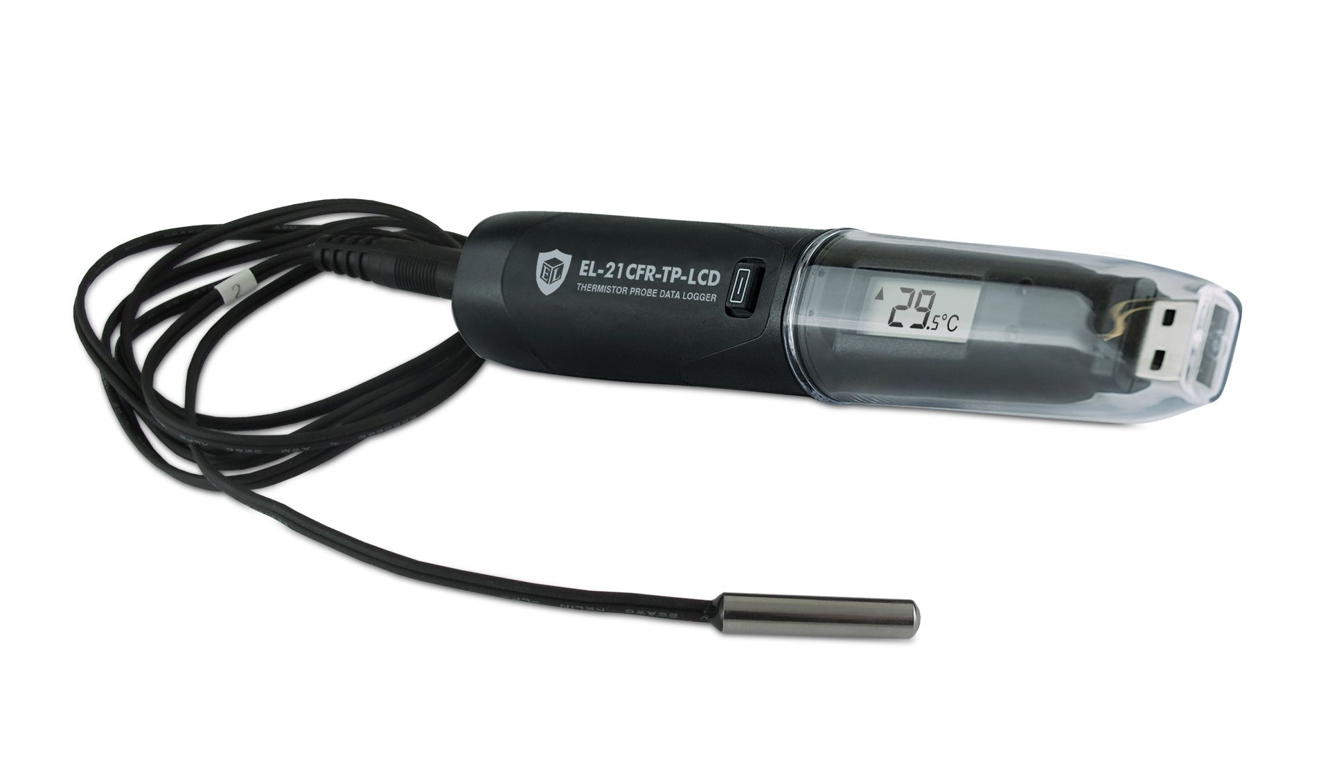 el-21cfr-tp-lcd Lascar EL-21CFR-TP-LCD Temperature Data Logger, USB - UKAS