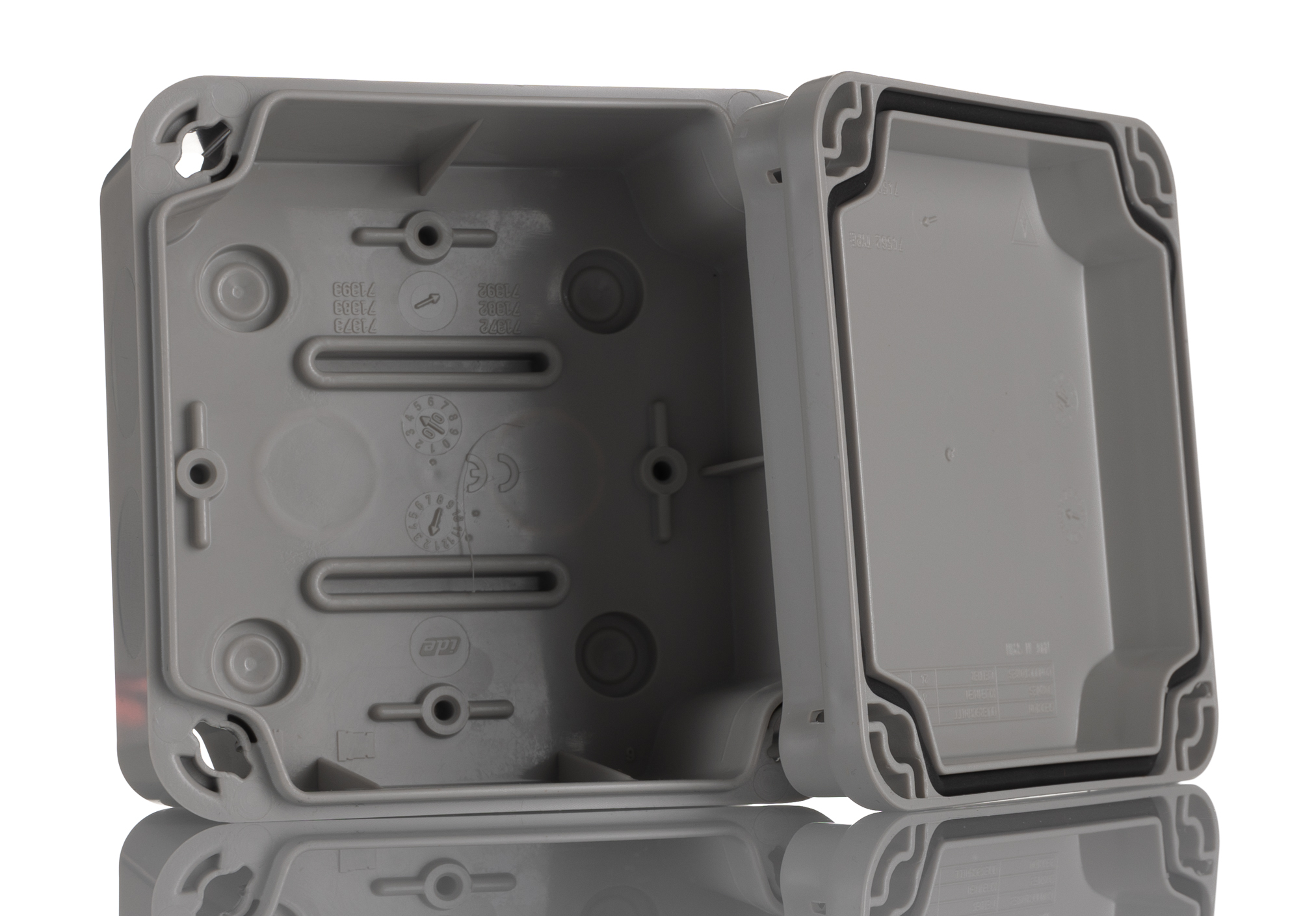 el111 HellermannTyton EL Series Grey Polystyrene Junction Box, IP67, 108 mm, 64mm 108 mm