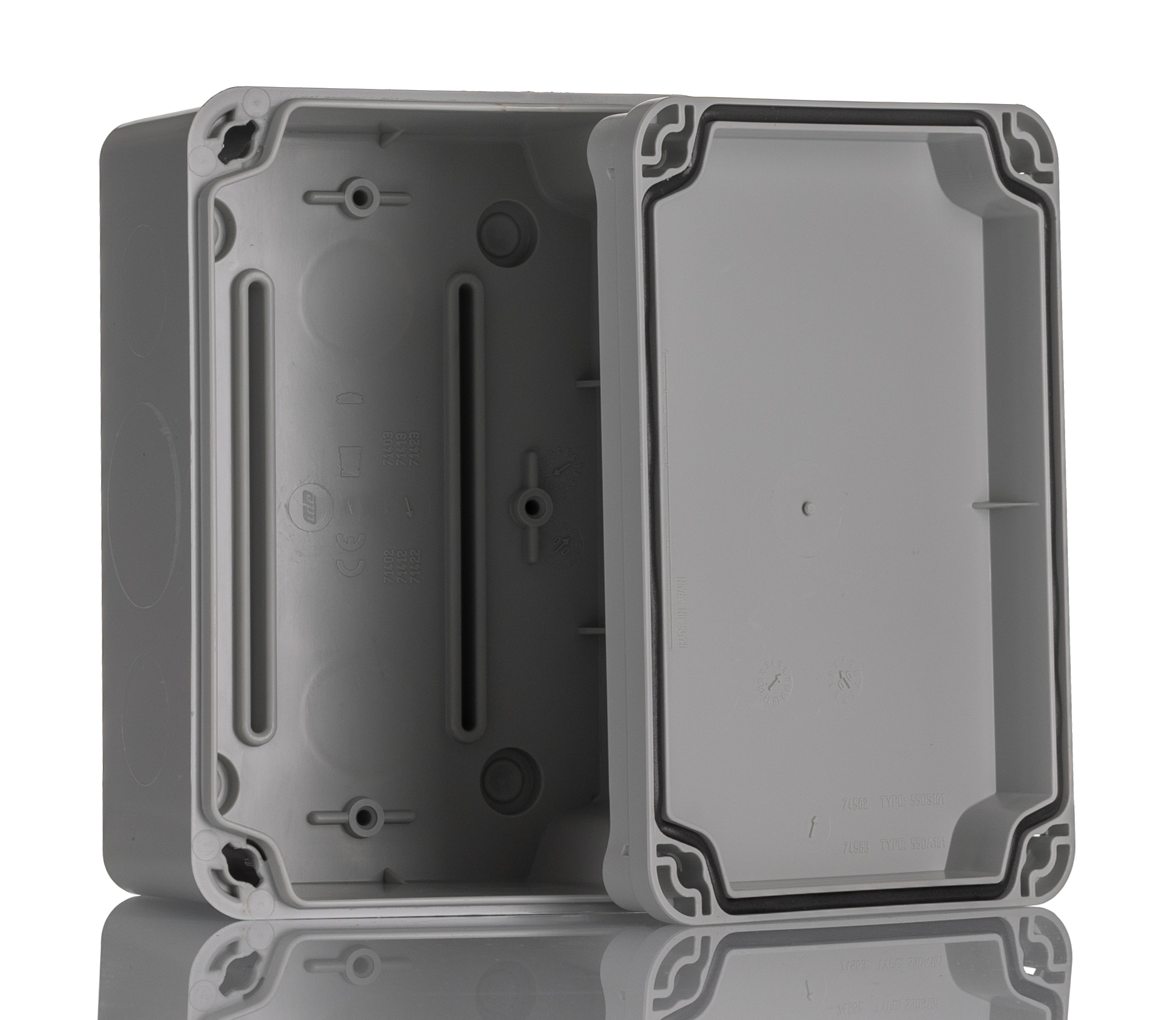 el161 HellermannTyton EL Series Grey Polystyrene Junction Box, IP67, 162 mm, 78mm 116 mm