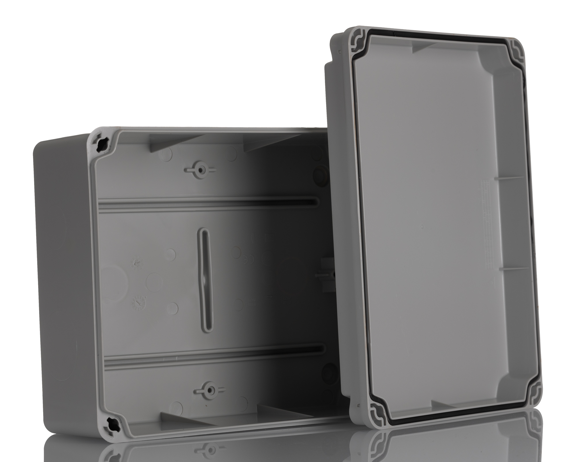 el231 HellermannTyton EL Series Grey Polystyrene Junction Box, IP67, 241 mm, 95mm 180 mm