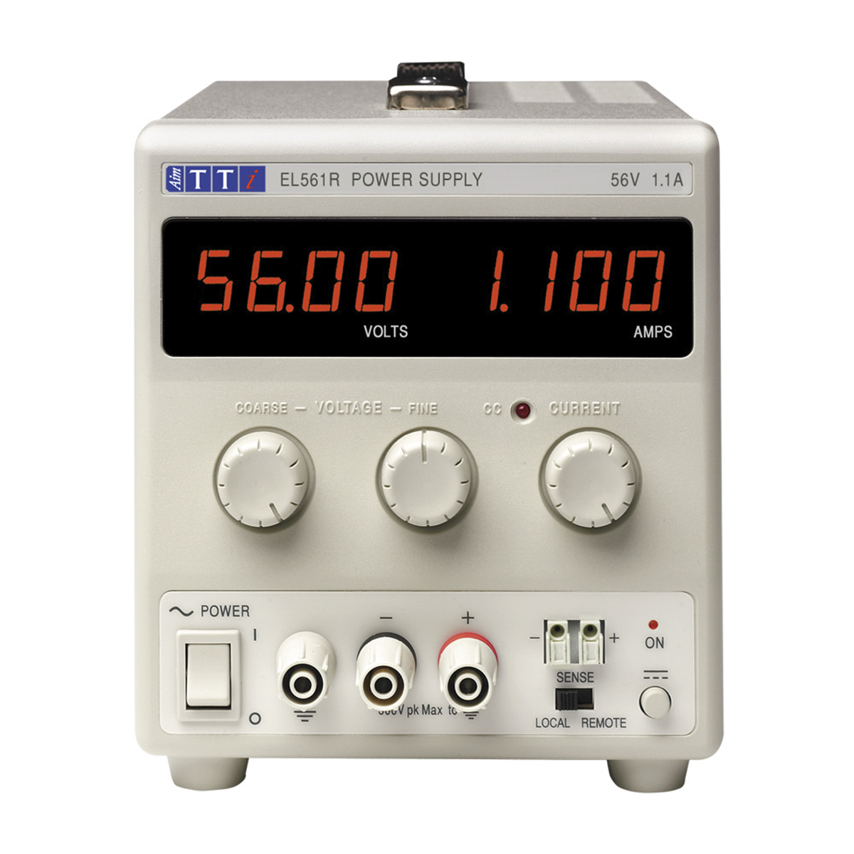 Aim-TTi Digital Bench Power Supply, 1-Output 0 V ac to  56V, 60 W, 1.1 A Max, UKAS