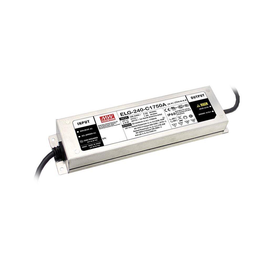 MEAN WELL LED Driver, 180V Output, 240 W Output, 1400mA 3 in 1 Dimming
