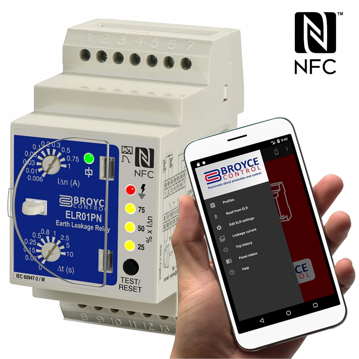 Broyce Control Earth Leakage Relay, 50 to 60 Hz Frequency, 1.5 mA to 1 A Leakage, SPNO, SPDT Output