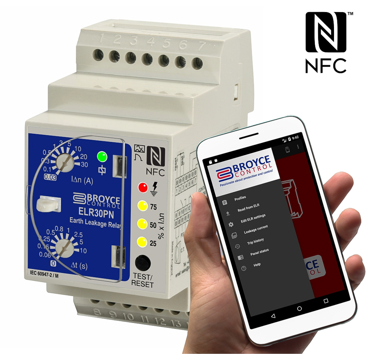 Broyce Control Earth Leakage Relay, 50 to 60 Hz Frequency, 7.5 mA to 30 A Leakage, SPDT, SPNO Output