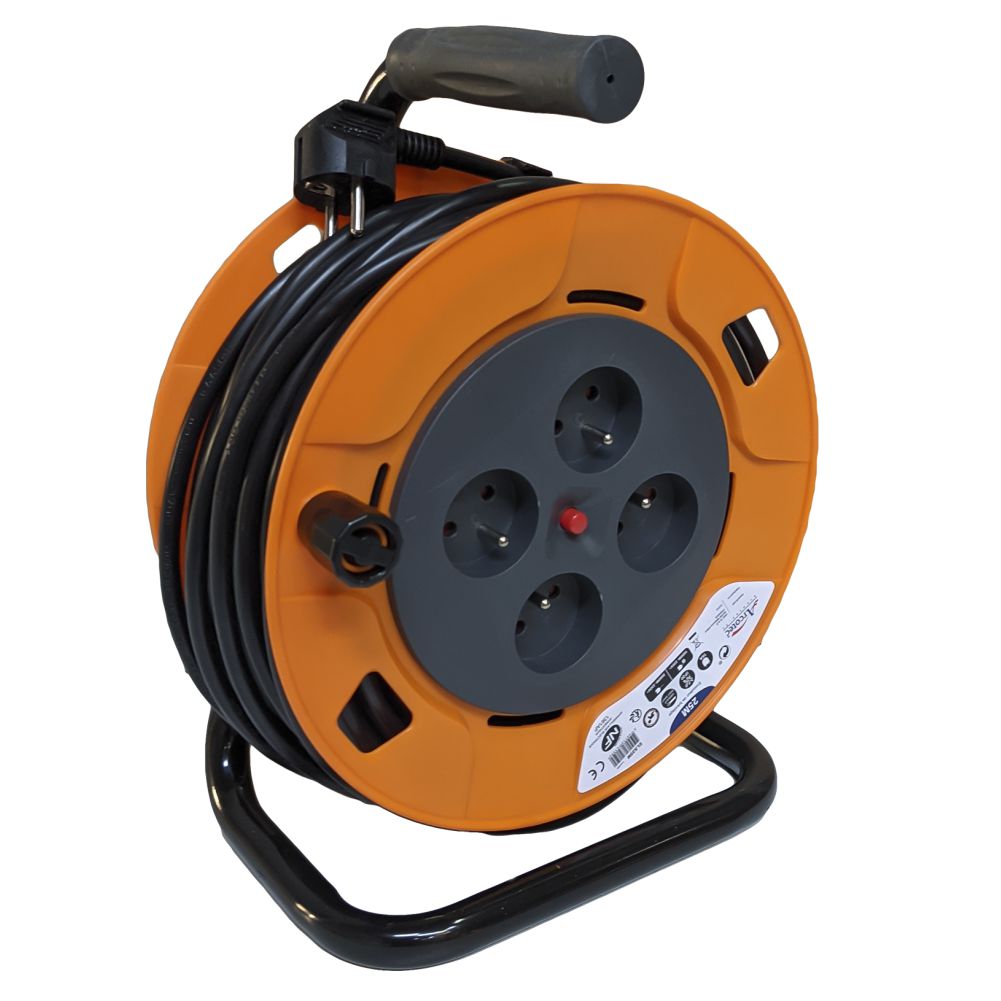 ARC GROUP 25 m Test Lead Extension Reel Cable Reel, 230V, IP20