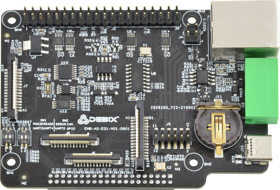 emb-as-e01 Polyhex DEBIX Model A I/O Board PoE, Ethernet I/O Board EMB-AS-E01