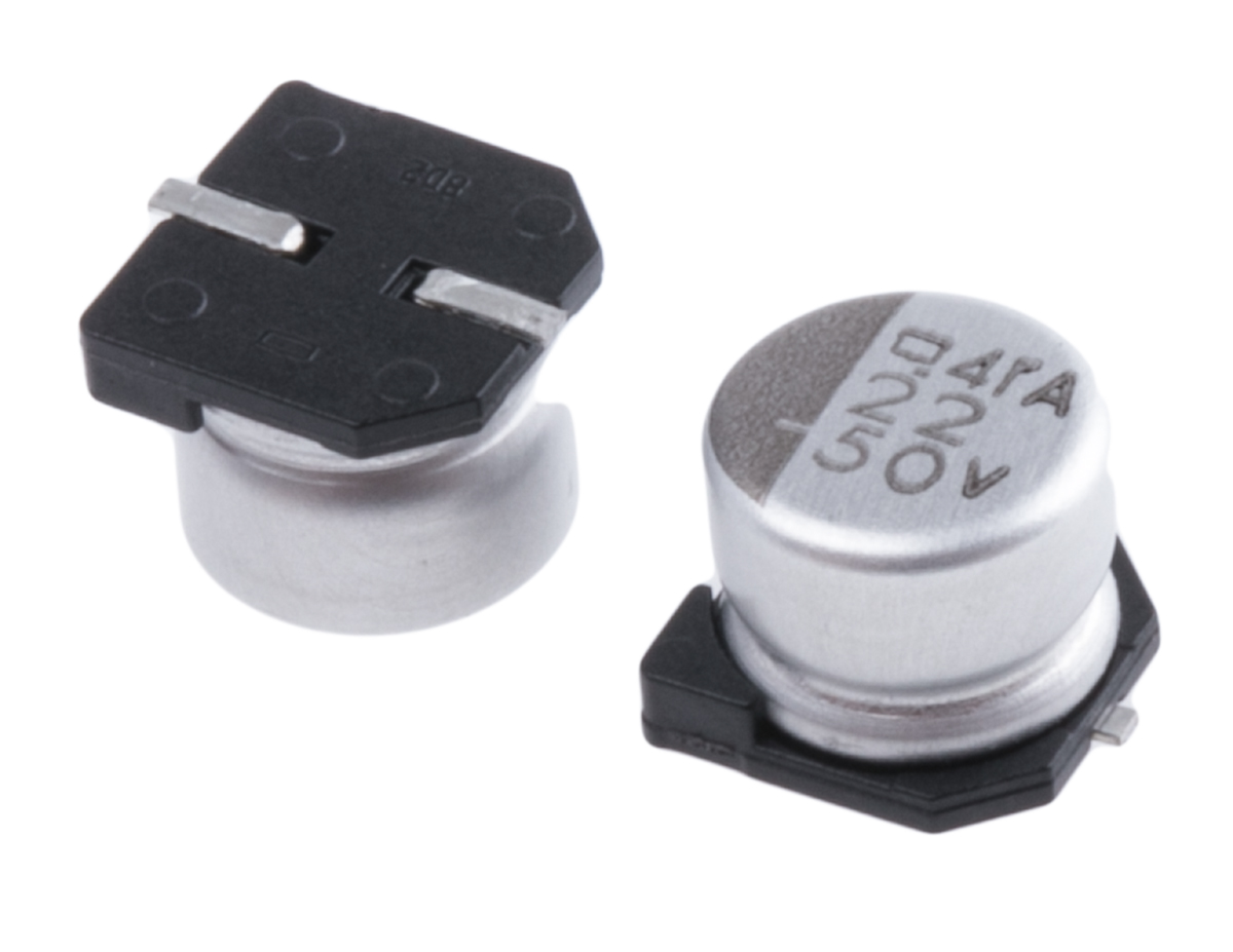CHEMI-CON 22 μF Capacitor 50V dc, Surface Mount Solder - EMVA500ARA220MF55G
