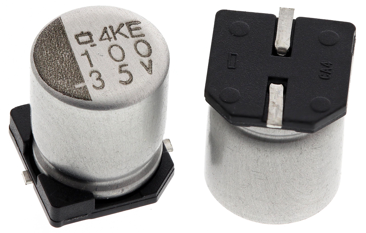 CHEMI-CON 100 μF Capacitor 35V dc, Surface Mount Solder - EMVE350ADA101MF80G