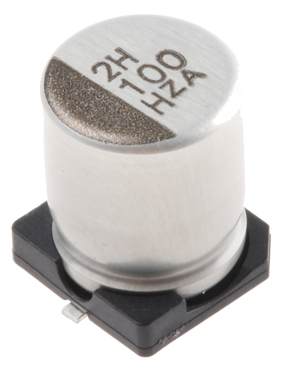 CHEMI-CON 100 μF Capacitor 50V dc, Surface Mount Solder